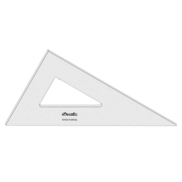 Esquadro 60 graus 28 cm Sem Escalas Trident Desetec - Imagem 2