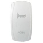 Botão Buzina Branco LED Branco 12V/24V 3 Pinos