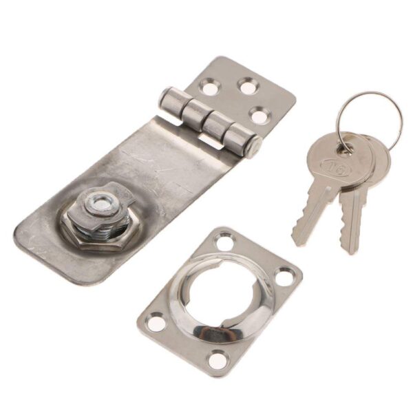 Fecho Náutico com Chaves Porta Tampa Inox - Imagem 4