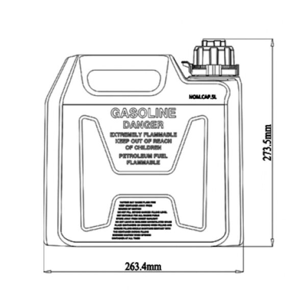 Galão De Gasolina 05 Litros Com Bico Vermelho - Imagem 6