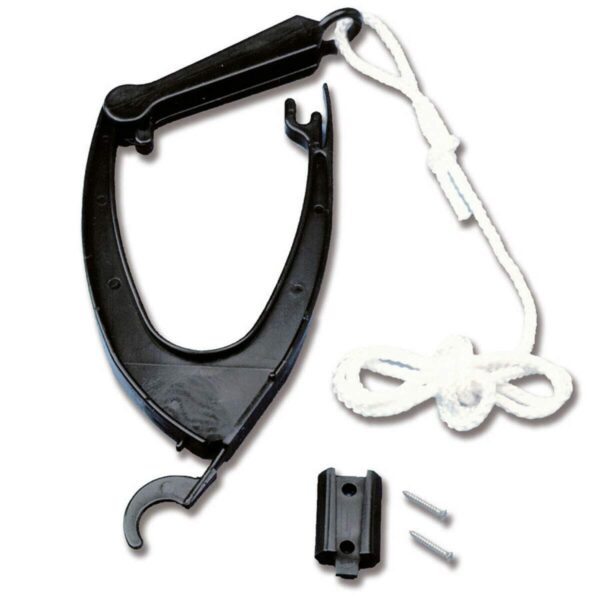 Gancho Rápido de Atracação Croque Preto Rebitado - Imagem 2