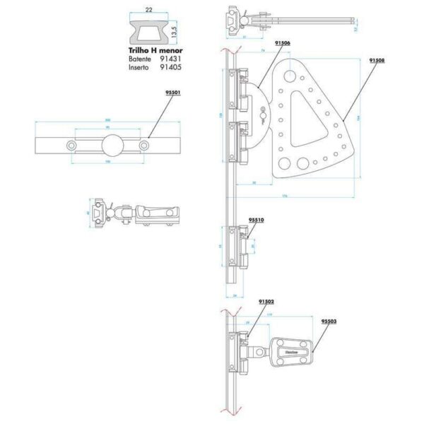 Gate Batten Car Nautos 95501 Deslizante - Imagem 3