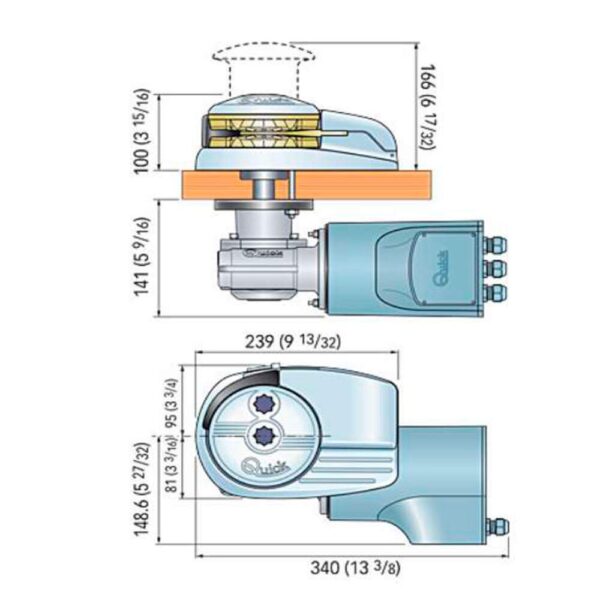 Guincho Elétrico Náutico Quick 1000W Com Drum - Imagem 5