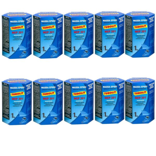 Kit 10x Massa Epóxi Subaquática Tubolit Mep 301 1Kg - Imagem 6