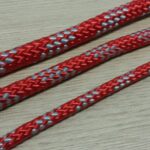 Kit 20 Metros Cabo Náutico Pré-Estirado 16mm Vermelho Com Cinza - Imagem 2