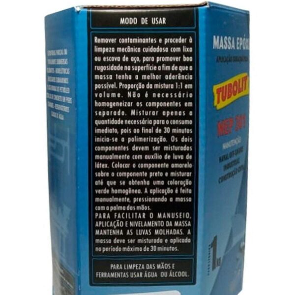 Kit 2x Massa Epóxi Subaquática Tubolit Mep 301 1Kg - Imagem 5