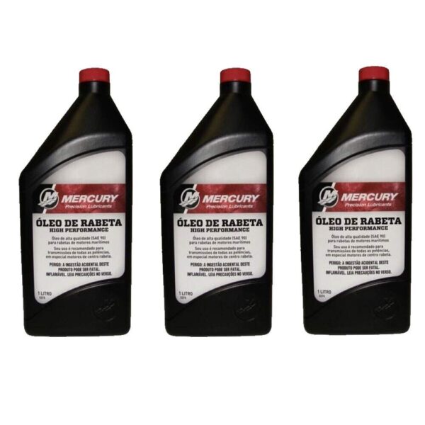 Kit 3X Óleo Para Rabeta De Motor De Centro Mercury Sae90 - Imagem 2