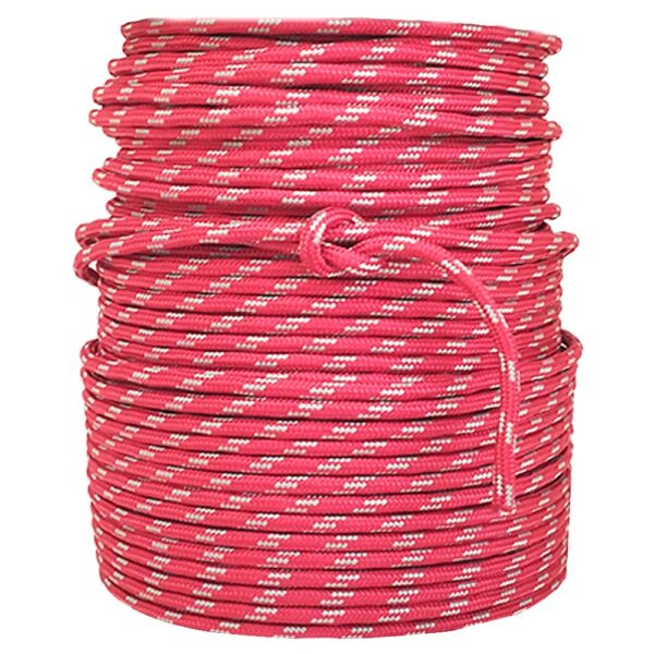 Kit 40 Metros Cabo Náutico Pré-Estirado 6mm Vermelho Com Cinza - Imagem 3