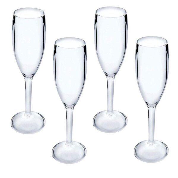 Kit 4 Taças De Champagne Kos Acrilico Cristal - Imagem 5