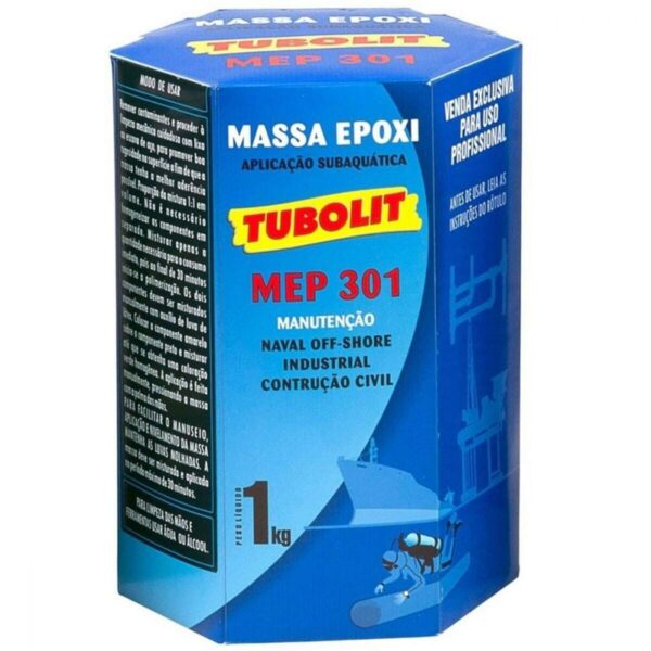 Kit 4x Massa Epóxi Subaquática Tubolit Mep 301 1Kg - Imagem 3