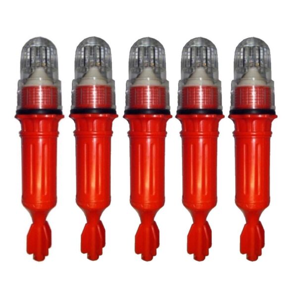 Kit 5 Sinalizador Náutico Luz LED Strobo Para Marcação De Redes Pesca e Boias - Imagem 3