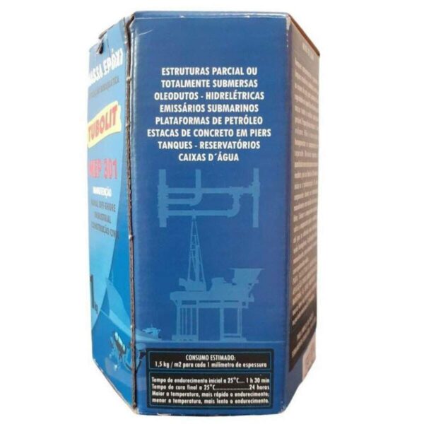 Kit 5x Massa Epóxi Subaquática Tubolit Mep 301 1Kg - Imagem 4