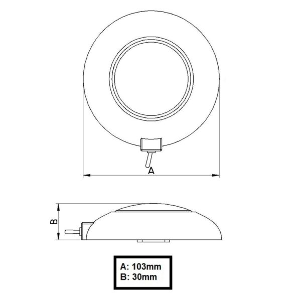 Luminária Náutica Bicolor Branco e Vermelho Led - Imagem 4