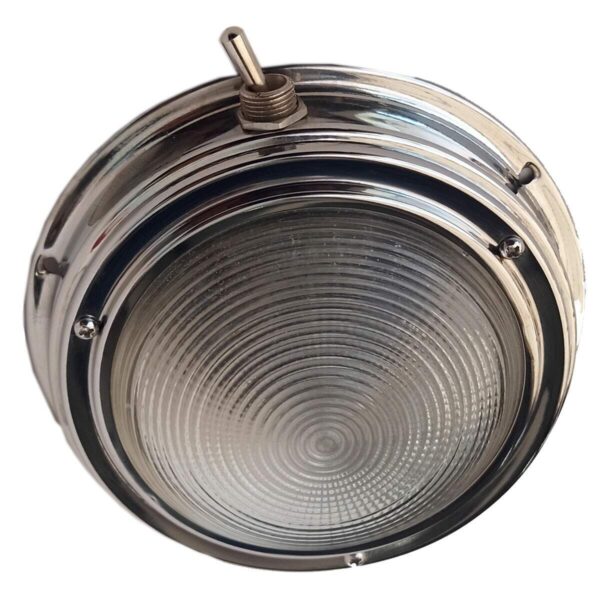 Luminaria Náutica de Inox 12V 4 Polegadas Sobrepor - Imagem 4