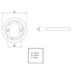 Luminária Utilitária ArielTek Redonda em LED Azul E1278 - Imagem 4