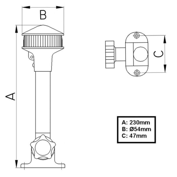 Luz Alcançado Ancoragem LED 3MN 12-24v Branca - Imagem 3