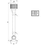 Luz Alcançado Ancoragem LED Branco Com Bandeira - Imagem 2