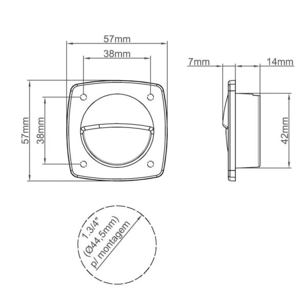 Luz Cortesia Náutica Branca com Led Branco Frio Arietek - Imagem 3