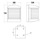 Luz de Navegação Branca Boreste Easy Croce TREM - Imagem 3