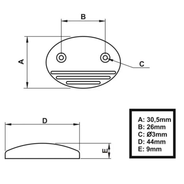 Luz Degrau Náutica Oval Branca Luz Branca - Imagem 4