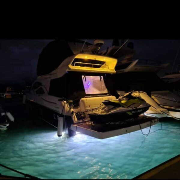 Luz Náutica Subaquática Canhão Branca 62w 12v Slim - Imagem 3