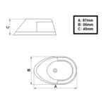 Luz Navegação Bicolor Proa LED Cromada - Imagem 4
