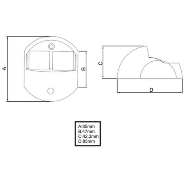 Luz Navegação Led Redonda Branca BB e BE Arieltek - Imagem 4