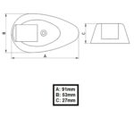Luz Navegação Metalizada BB e BE Led - Imagem 3