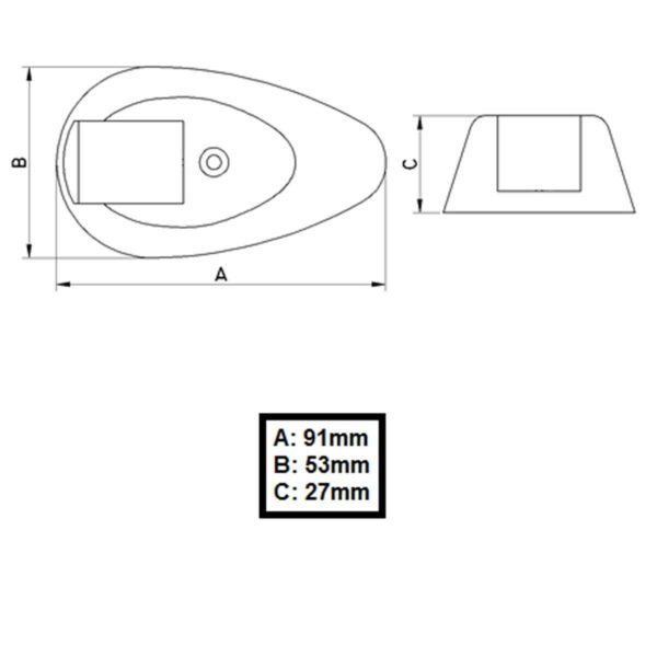 Luz Navegação Metalizada BB e BE Led - Imagem 3