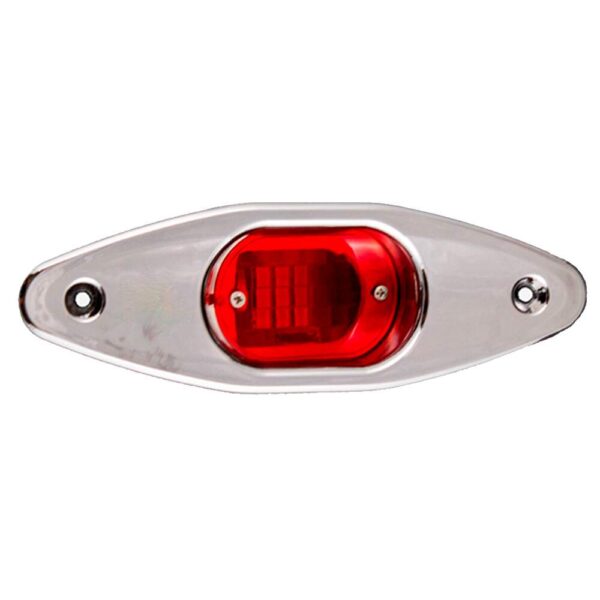 Luz Navegação Tubarão Led BB Verm Cromado - Imagem 3
