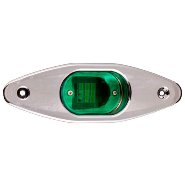 Luz Navegação Tubarão Led BE Verde Cromado - Imagem 4