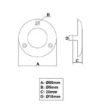 Luz Subaquática Náutica Bronze LED AZUL 15w - Imagem 3