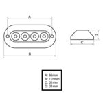 Luz Subaquática Náutica LED Azul 12v - Imagem 4