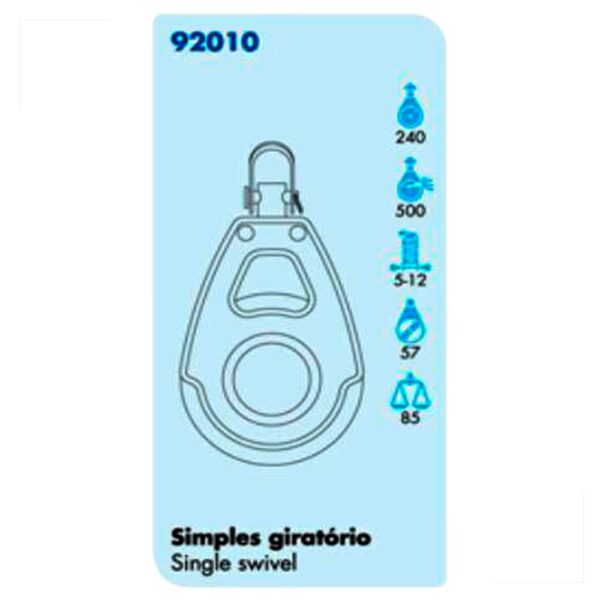 Moitão Nautos 92010 Organic 57mm Giratório - Imagem 3