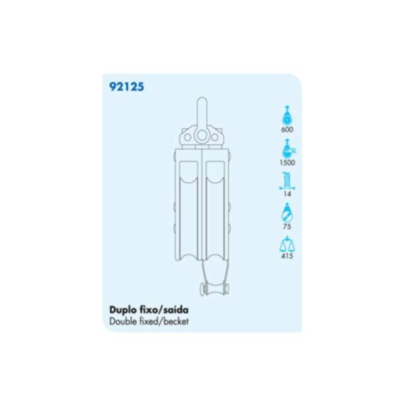 Moitão Nautos 92125 75mm Duplo Saída - Imagem 3