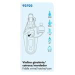 Moitão Nautos 92702 57mm Violino Giratório Catraca Mordedor - Imagem 4