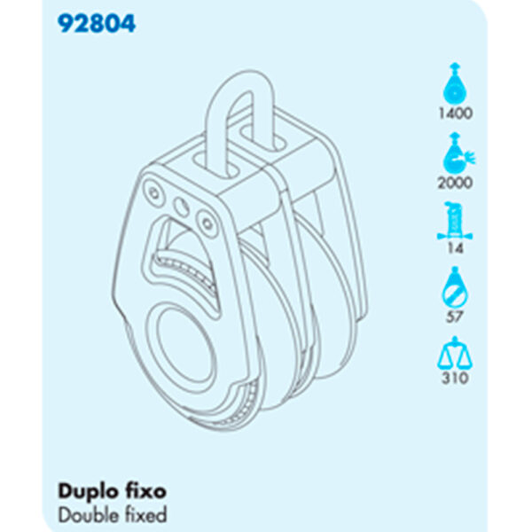 Moitão Nautos 92804 Offshore 57mm Duplo Fixo - Imagem 2