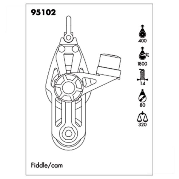 Moitão Nautos 95102 Plain Block 80mm Violino Mordedor - Imagem 3