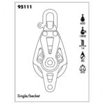 Moitão Nautos 95111 Plain Block 80mm Saída - Imagem 3