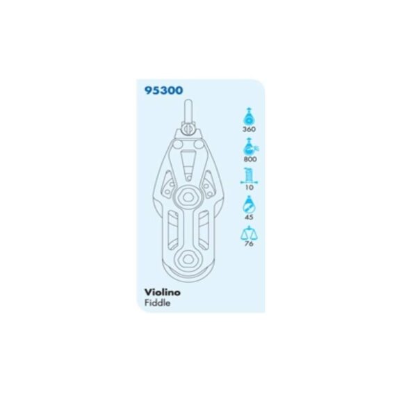 Moitão Nautos 95300 Plain Block 45mm Violino Giratório - Imagem 3