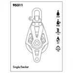 Moitão Nautos 95311 Plain Block 45mm Saída - Imagem 3