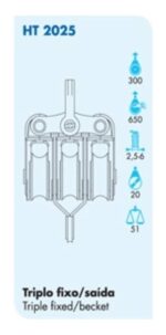 Moitão Nautos Ht2025 Dynamic 20mm Triplo Fixo Saída - Imagem 4