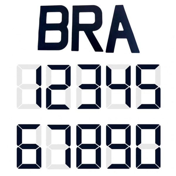 Numeral Letra R Digital Velas 30,5cm Preto Laser - Imagem 2