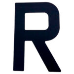 Numeral Letra R Digital Velas 30,5cm Preto Laser - Imagem 3