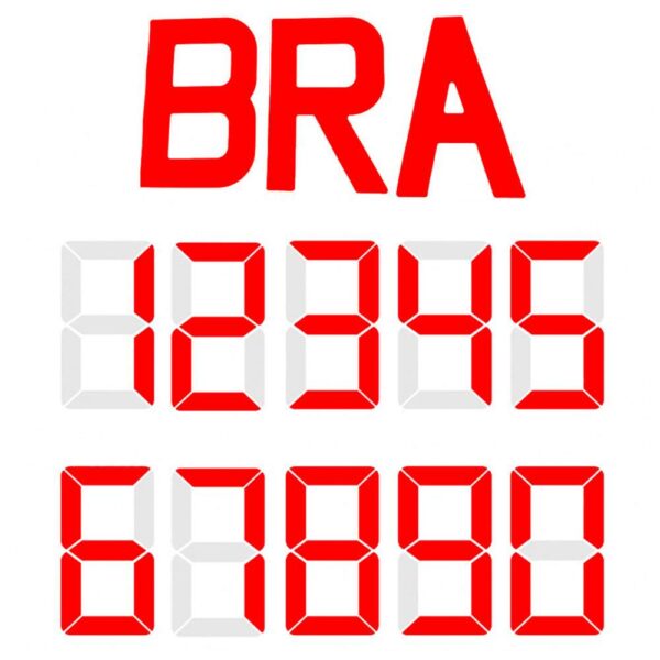 Numeral Letra R Digital Velas 30,5cm Vermelho Laser - Imagem 2