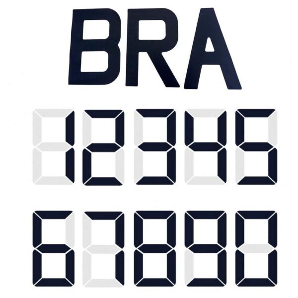 Numeral Para Velas Optimist Preto - Imagem 2