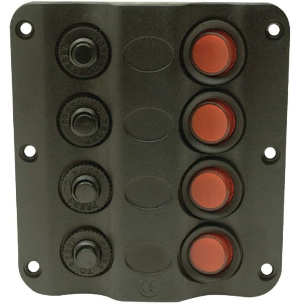 Painel 4 Interruptores Náuticos Led com disjuntor - Imagem 4