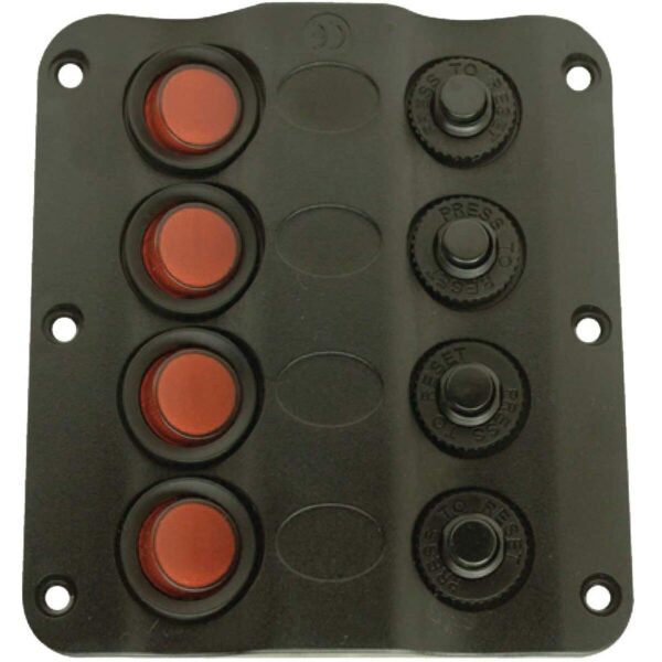 Painel 4 Interruptores Náuticos Led com disjuntor - Imagem 7