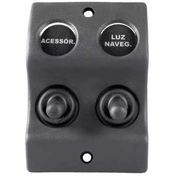 Painel Comando Náutico 2 Posições Led Cinza - Imagem 2