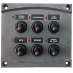 Painel Comando Náutico 6 Posições Led Cinza - Imagem 2
